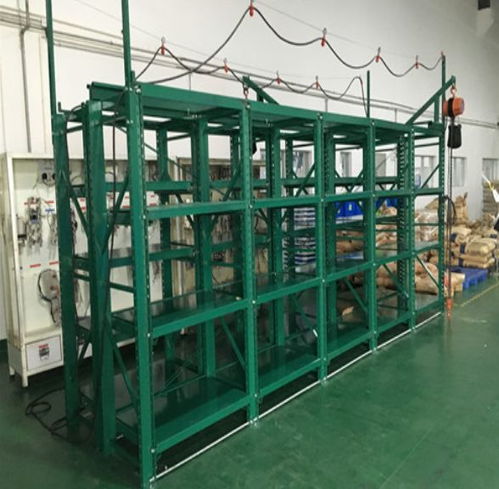 鐵質(zhì)抽屜式貨架,工廠天車式模具架,帶推車模具架